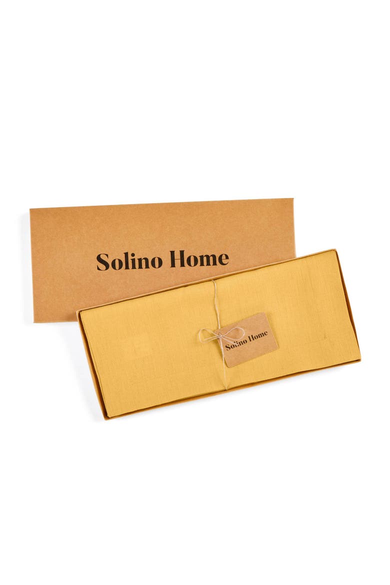 Linen Table Runner - Fete, Alternate, color, Mustard Yellow
