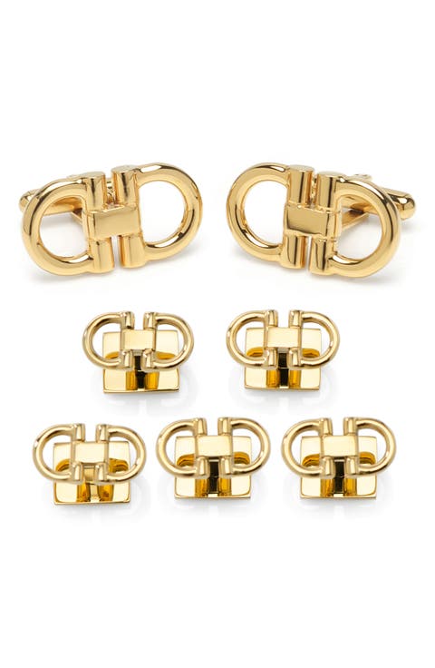 Horsebit Cuff Links & Shirt Studs Set