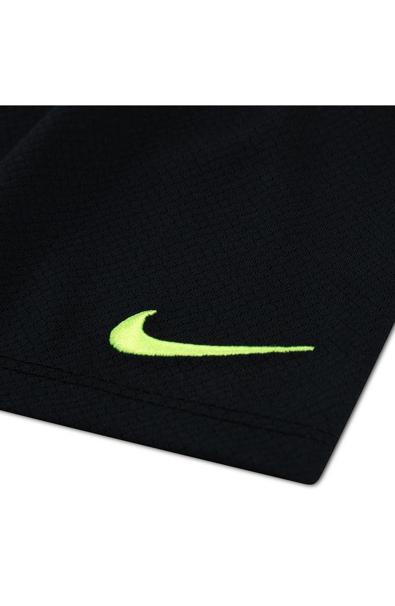 Nike Dri-FIT Goal Mode Stripe T-Shirt & Mesh Shorts Set, Alternate, color, Black