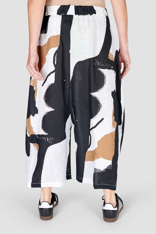 ALEMBIKA ALEMBIKA ZEBRA PRINTED CROPPED OVAL SILHOUETTE PANTS 