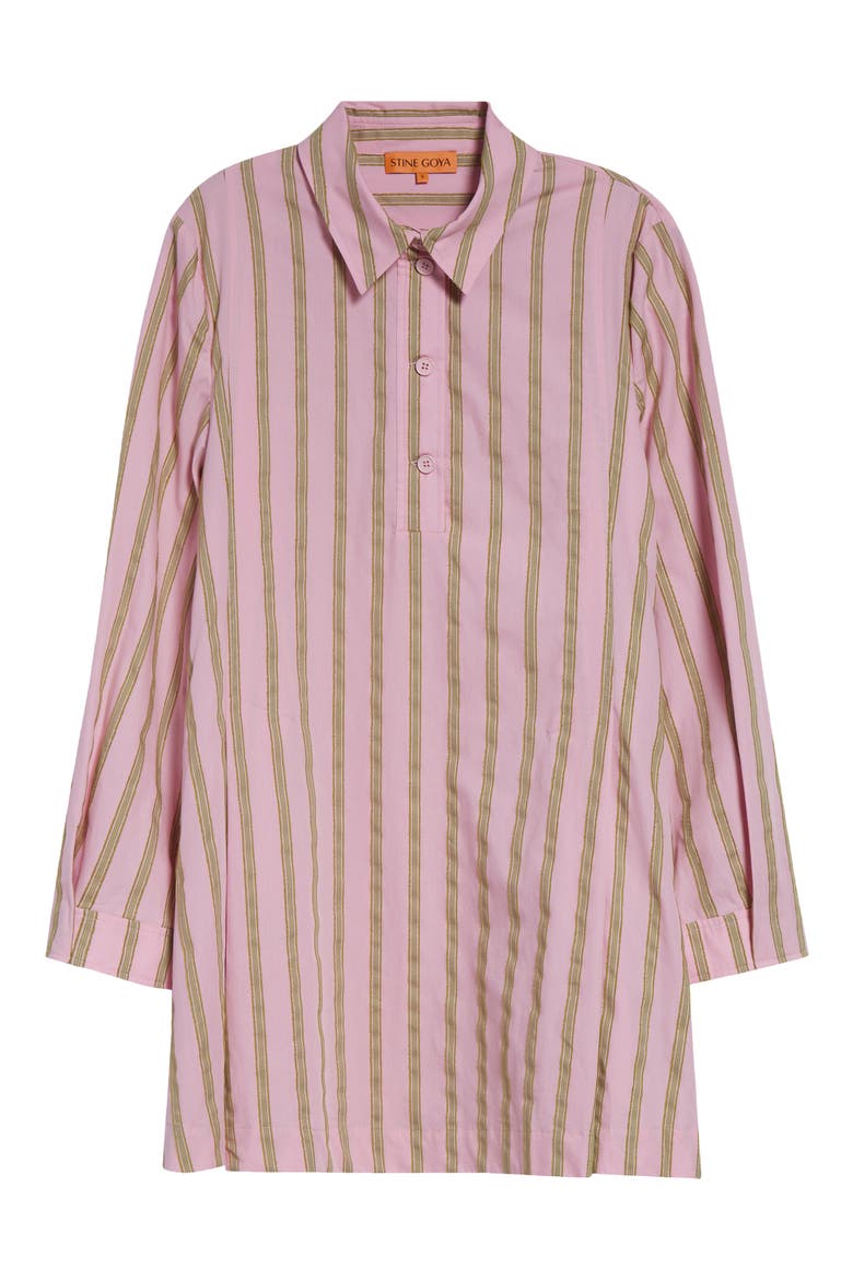 Jacquard Tunic Shirt, Alternate, color, WALLPAPER STRIPES