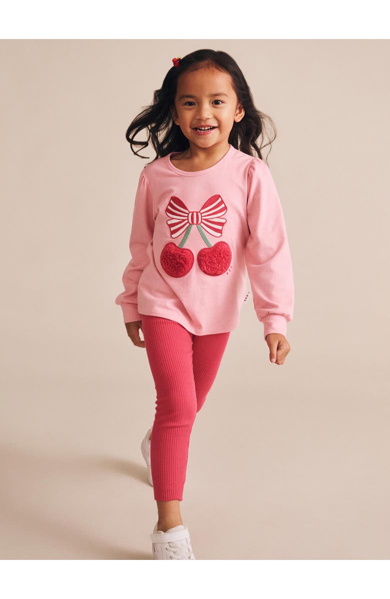 Huxbaby Cherry Rib Leggings, Alternate, color, Cherry