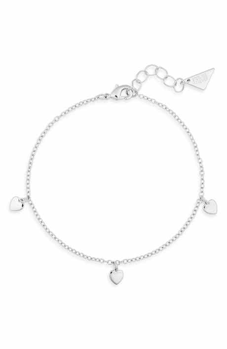 Sterling Forever Farrah Heart Charm Bracelet