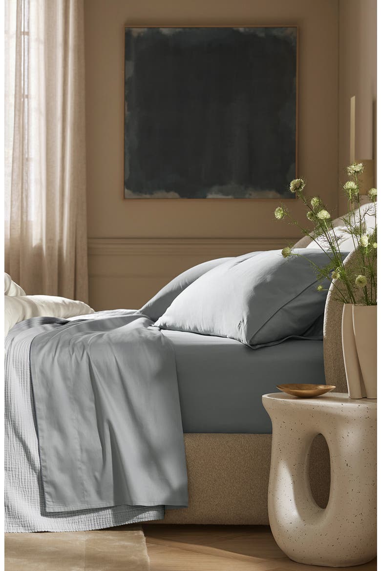 Signature Piped Edge Sheet Set, Alternate, color, SHORE/ BLUESTONE