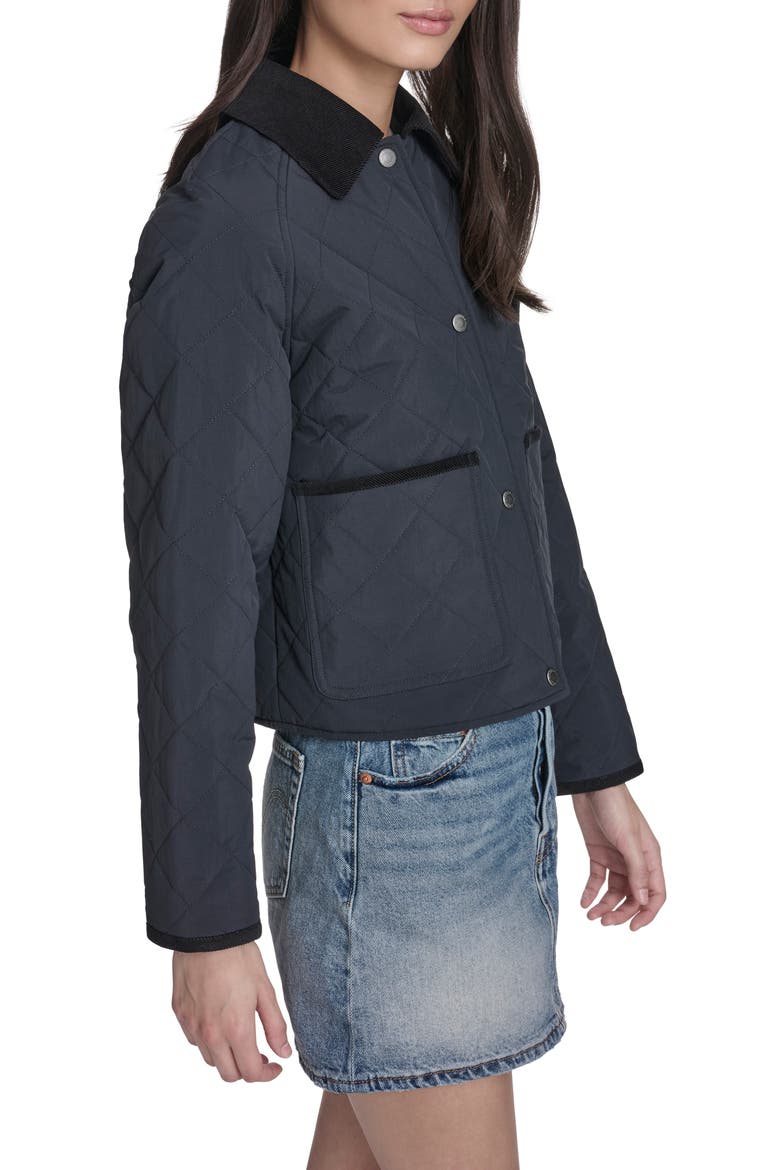 Quilted Barn Jacket, Alternate, color, BLACK