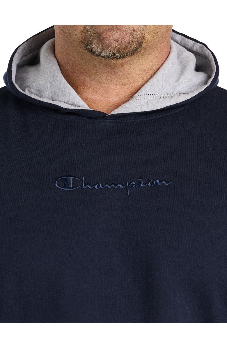 Champion Big & Tall Power Blend Hoodie, Alternate, color, Navy