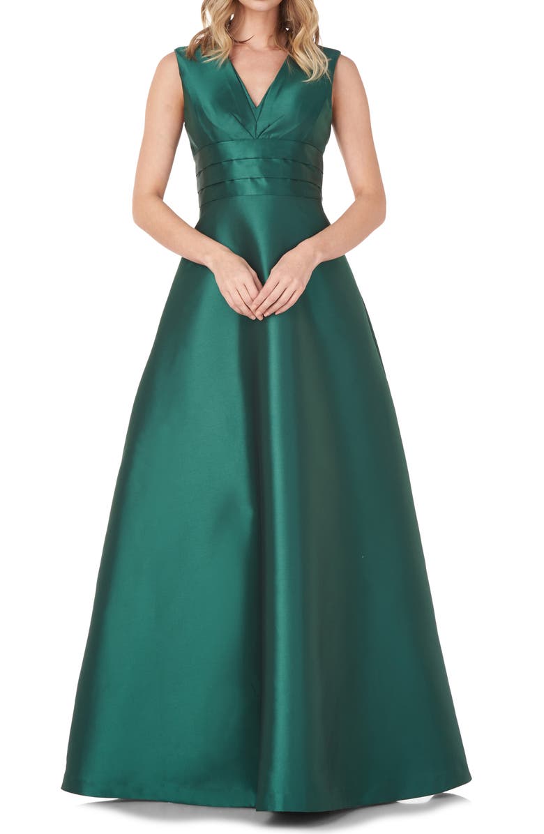 Kay Unger Anastasia Satin Ballgown, Main, color, 