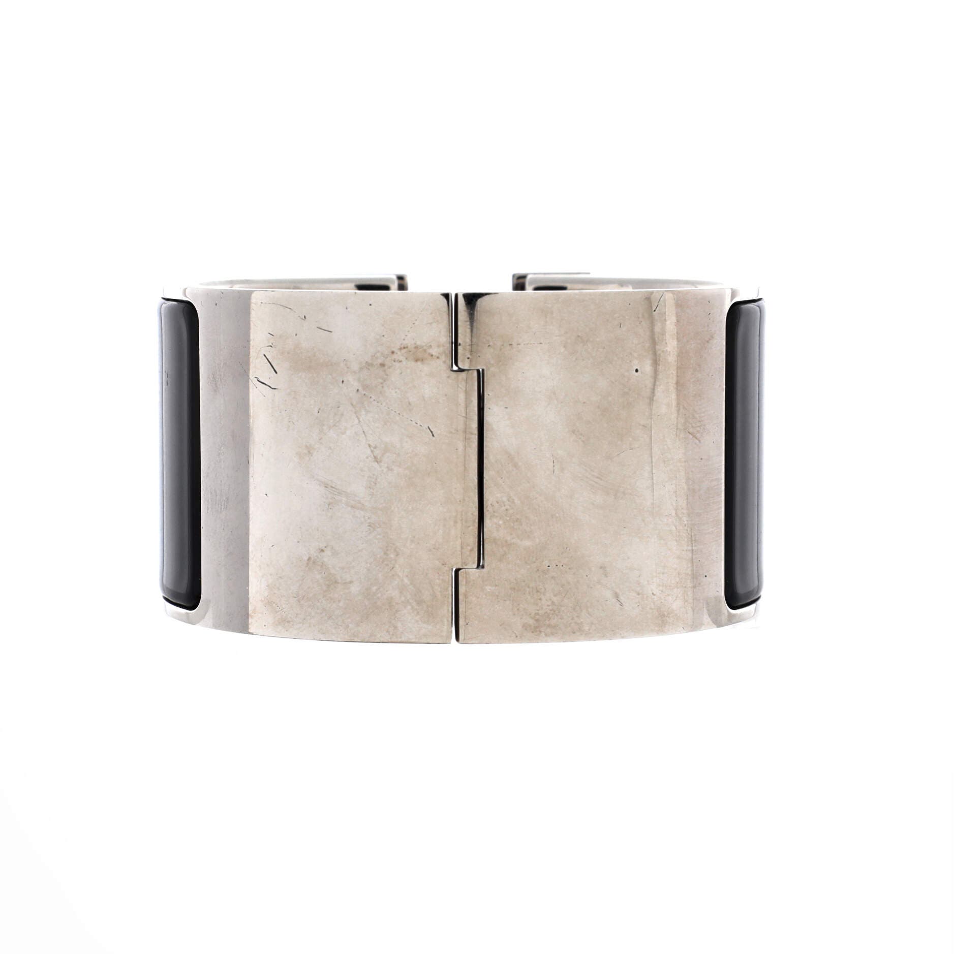 Clic H Bracelet Enamel Extra Wide, Alternate, color, Black
