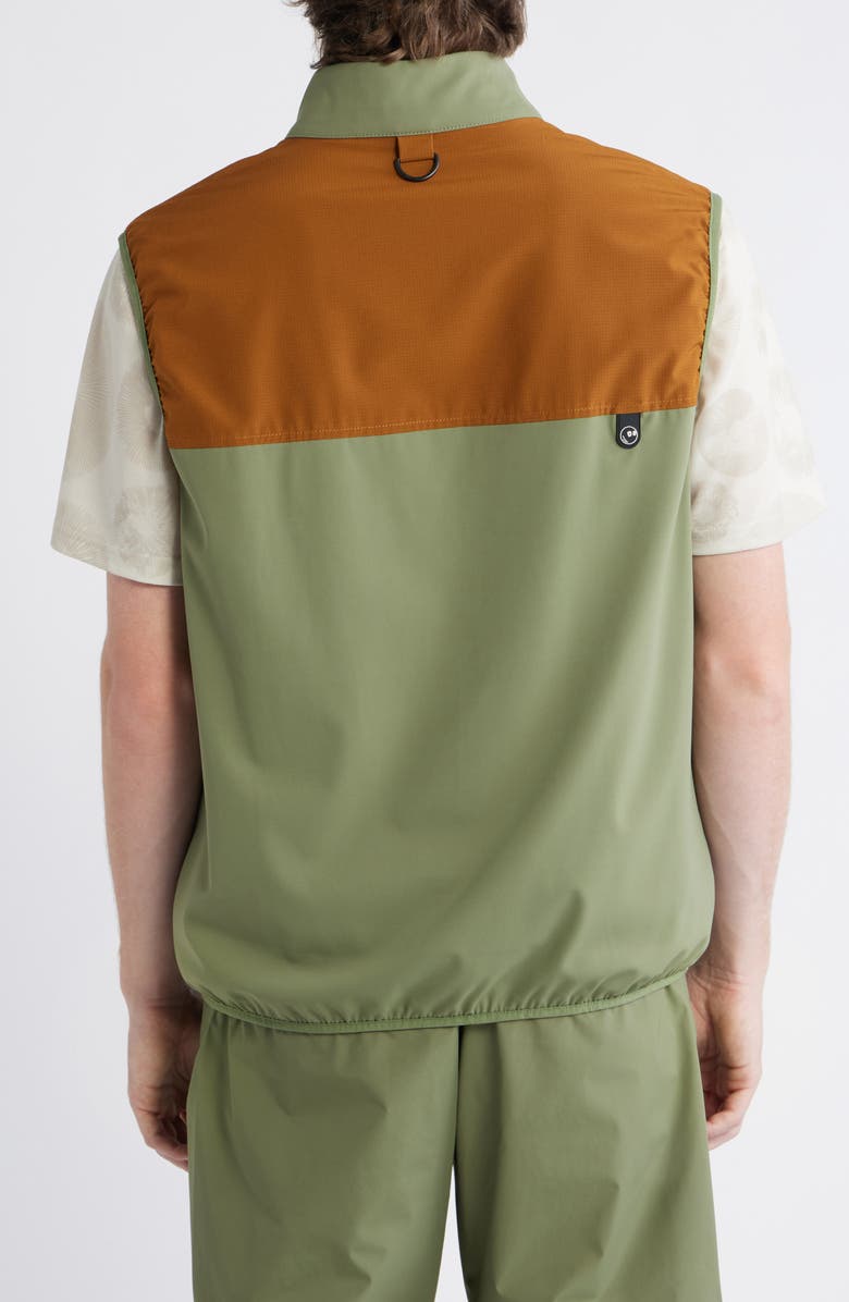 Malbon Golf Albatross Foraging Vest, Alternate, color, Olivine / Pecan