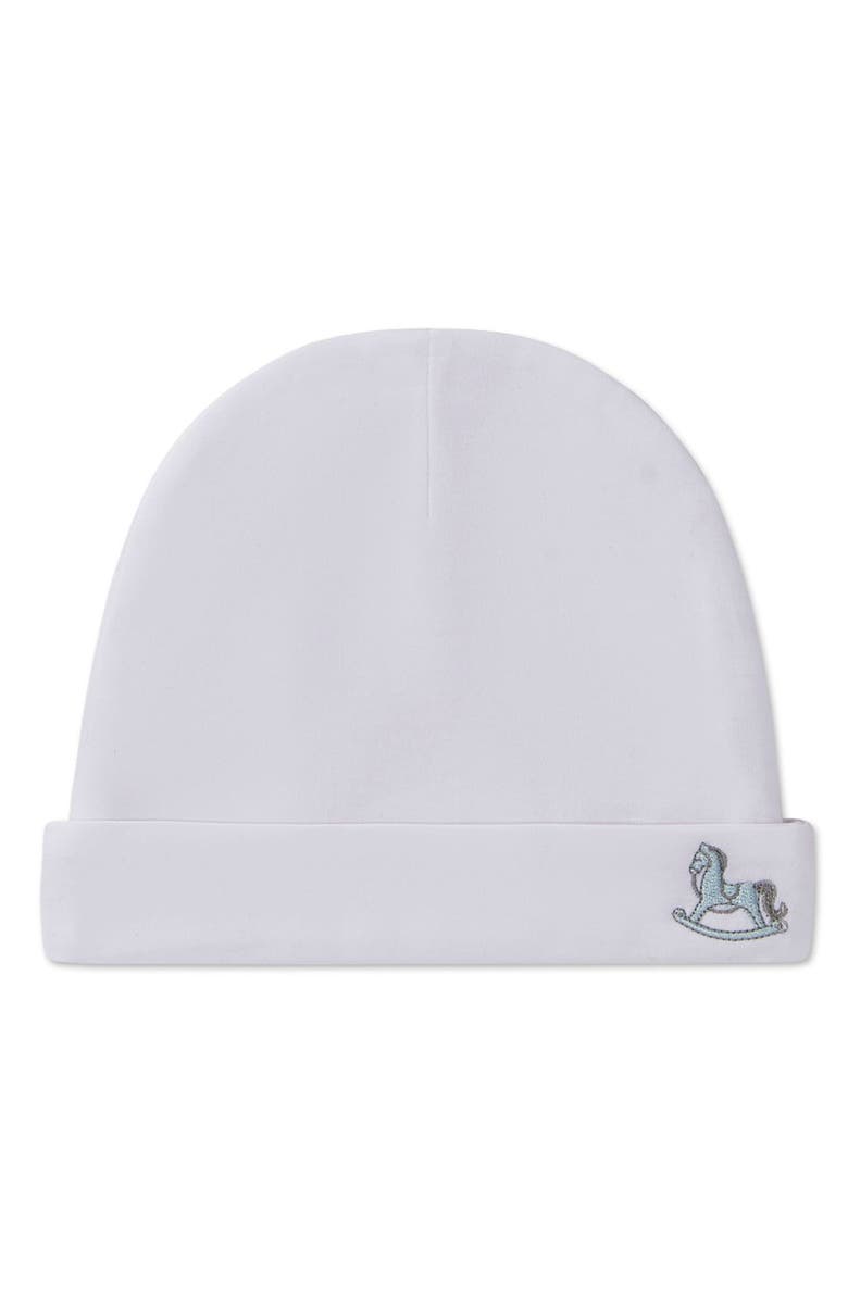 MiniMoi 3 Piece Baby Pima Cotton Footie Set, Alternate, color, Pearl Blue