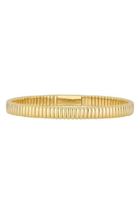 14K Gold Fluted Bangle Bracelet (Online Trunk Show)