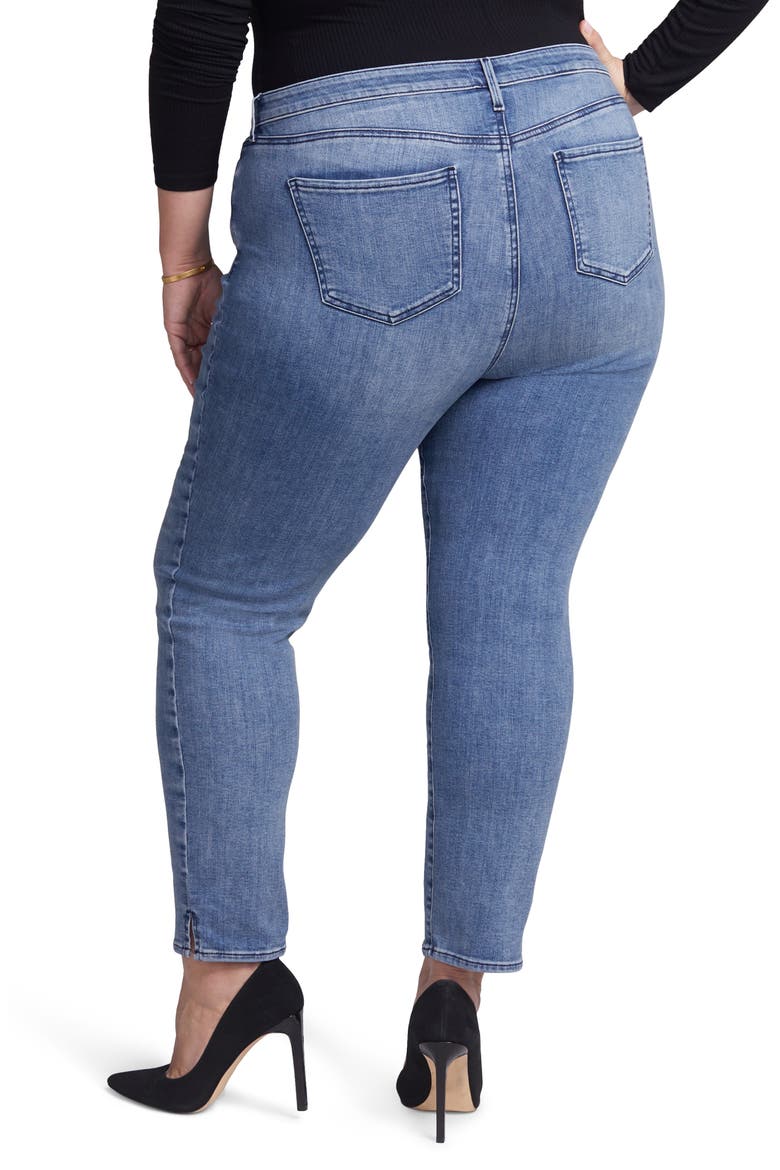 Slim Ankle Straight Leg Jeans, Alternate, color, AQUINO