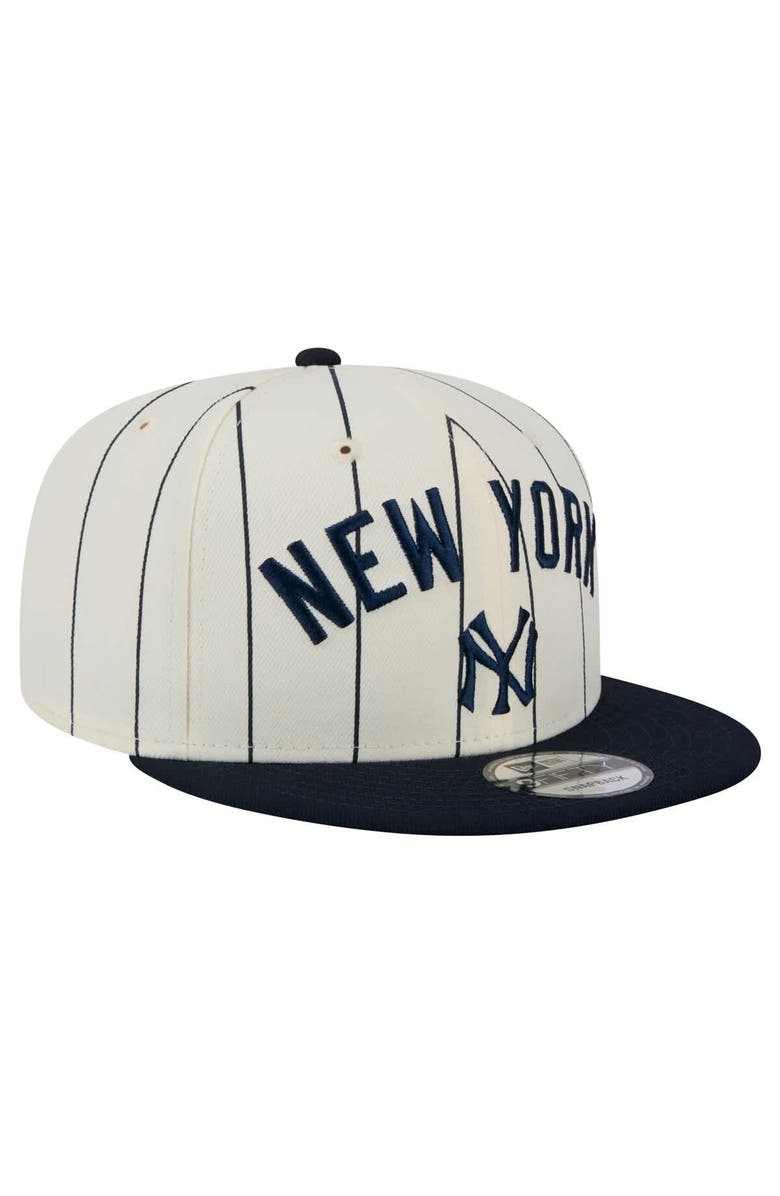 New Era Men's New Era White New York Yankees Jersey Pinstripe 9FIFTY Snapback Hat, Alternate, color,