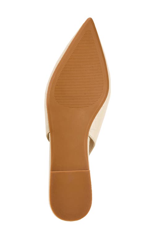 Yosi Samra Vera Pointed Toe Slingback Flat In Bone Croc