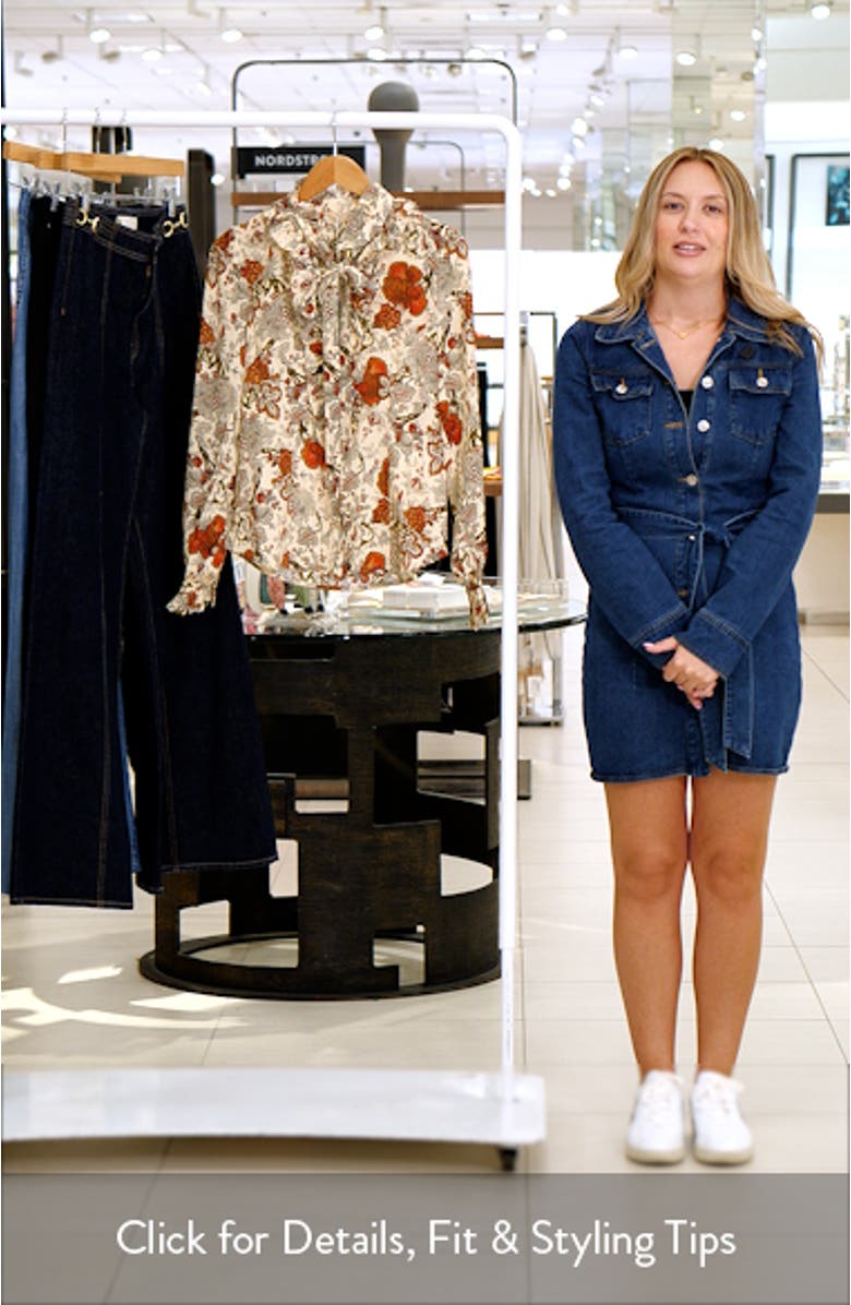 Catroux Ruffle Silk Button-Up Shirt, sales video thumbnail