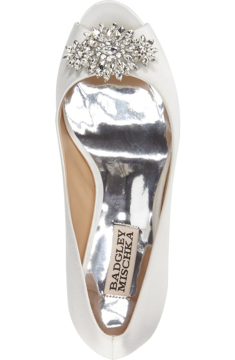 Badgley Mischka Collection Badgley Mischka 'Nakita' Kitten Heel Peep Toe Pump, Alternate, color,