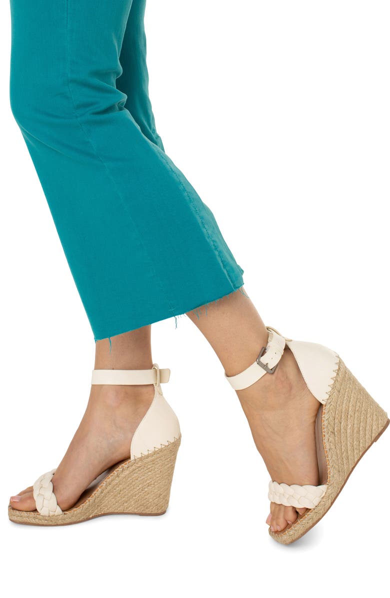 Liverpool Los Angeles Gia Glider Pull-On Raw Hem Crop Flare Pants, Alternate, color,