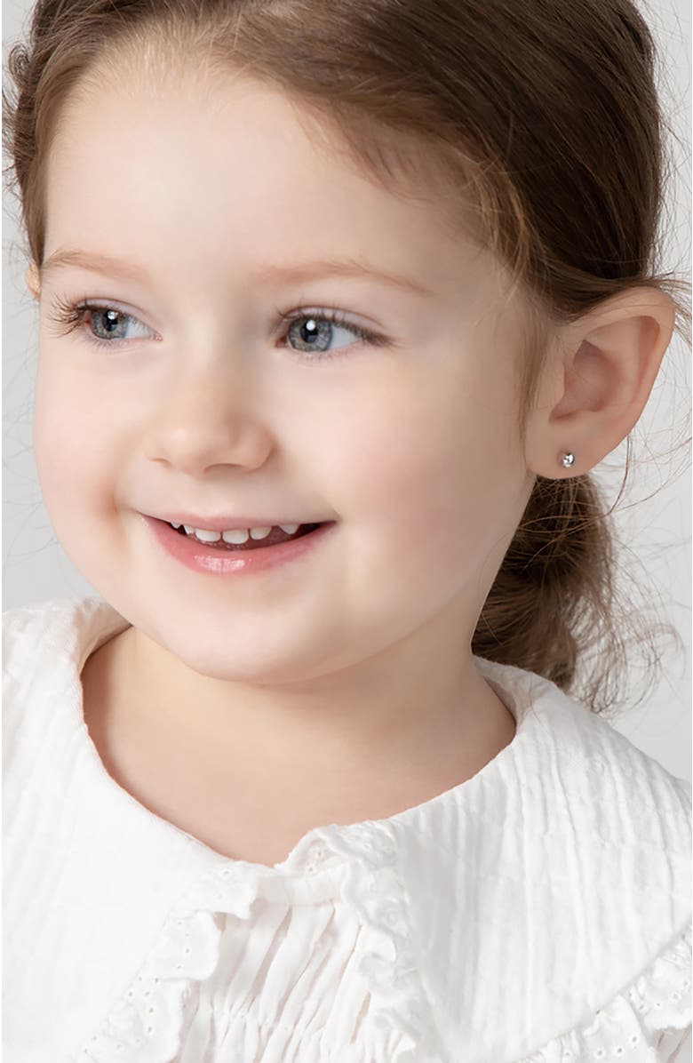 In Season Jewelry Classic Polished Ball Earrings, Alternate, color, Silver