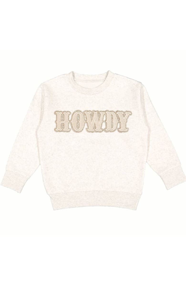 Sweet Wink Howdy Patch Sweatshirt, Main, color, Natural