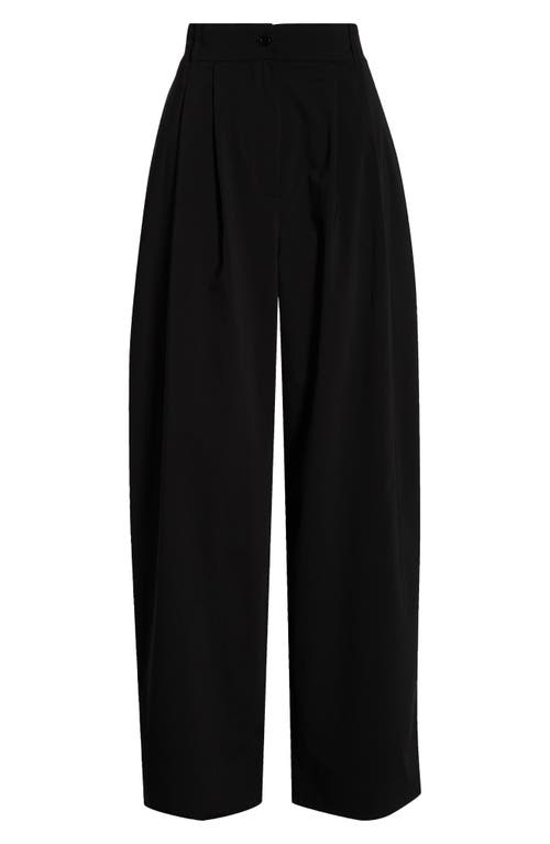 Reformation Danielle Pleated Wide Leg Pants In Black