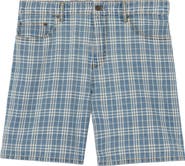 Burberry Check Denim Shorts