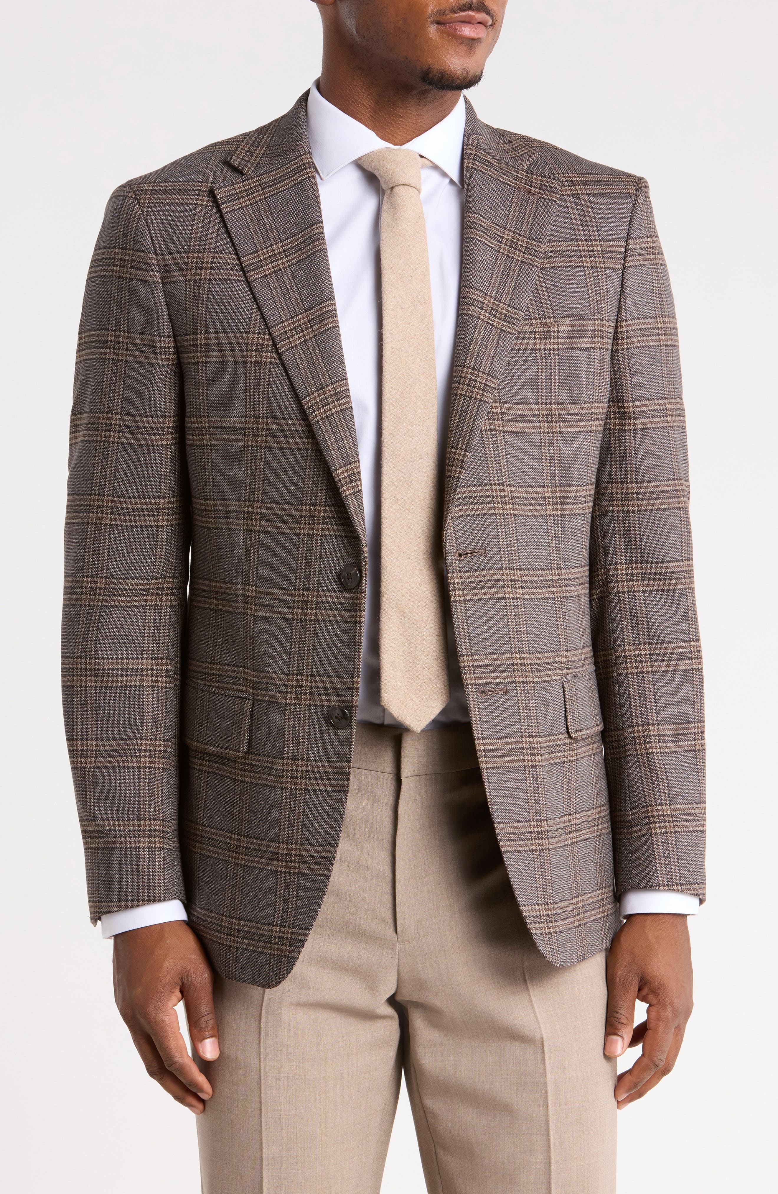 Plaid Notch Lapel Sport Coat