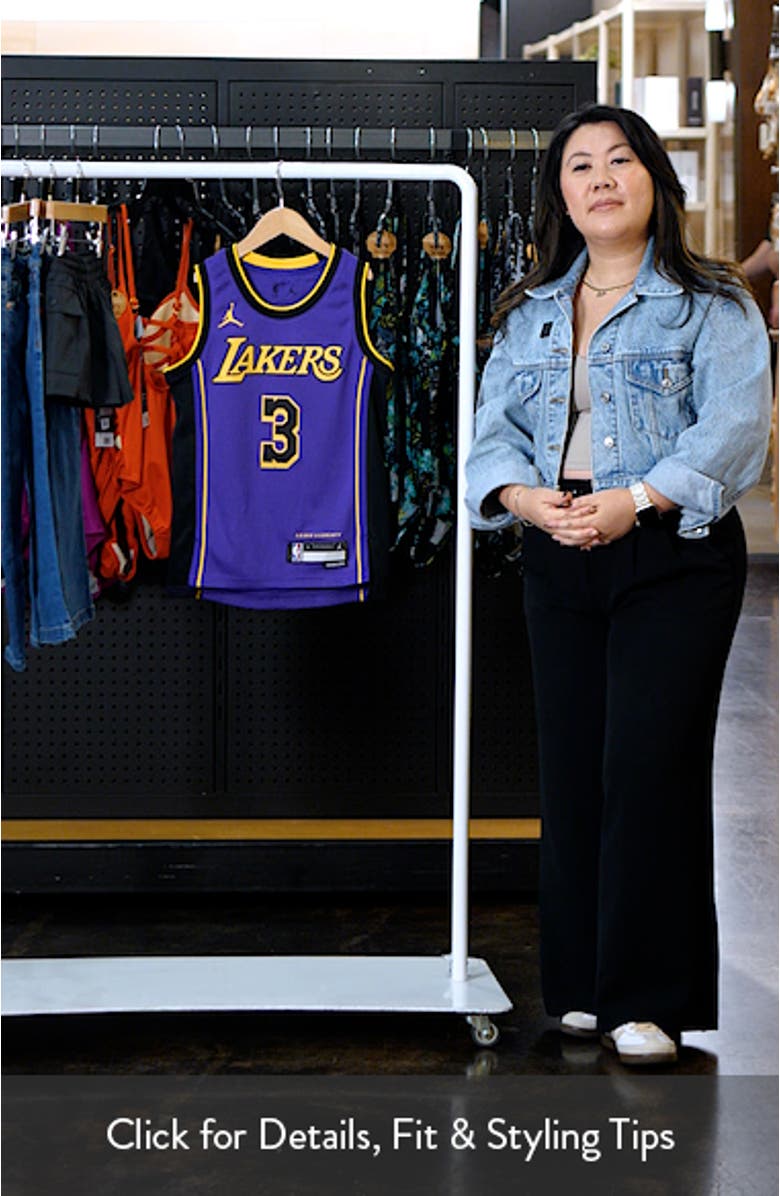 Youth Jordan Brand Anthony Davis Purple Los Angeles Lakers 2022/23 Swingman Jersey - Statement Edition, sales video thumbnail