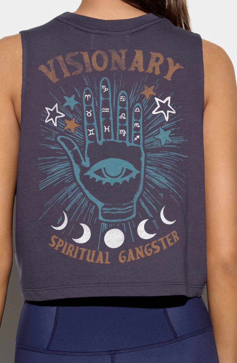Spiritual Gangster Divine Eye Spirit Crop Graphic Tank, Alternate, color, Eclipse