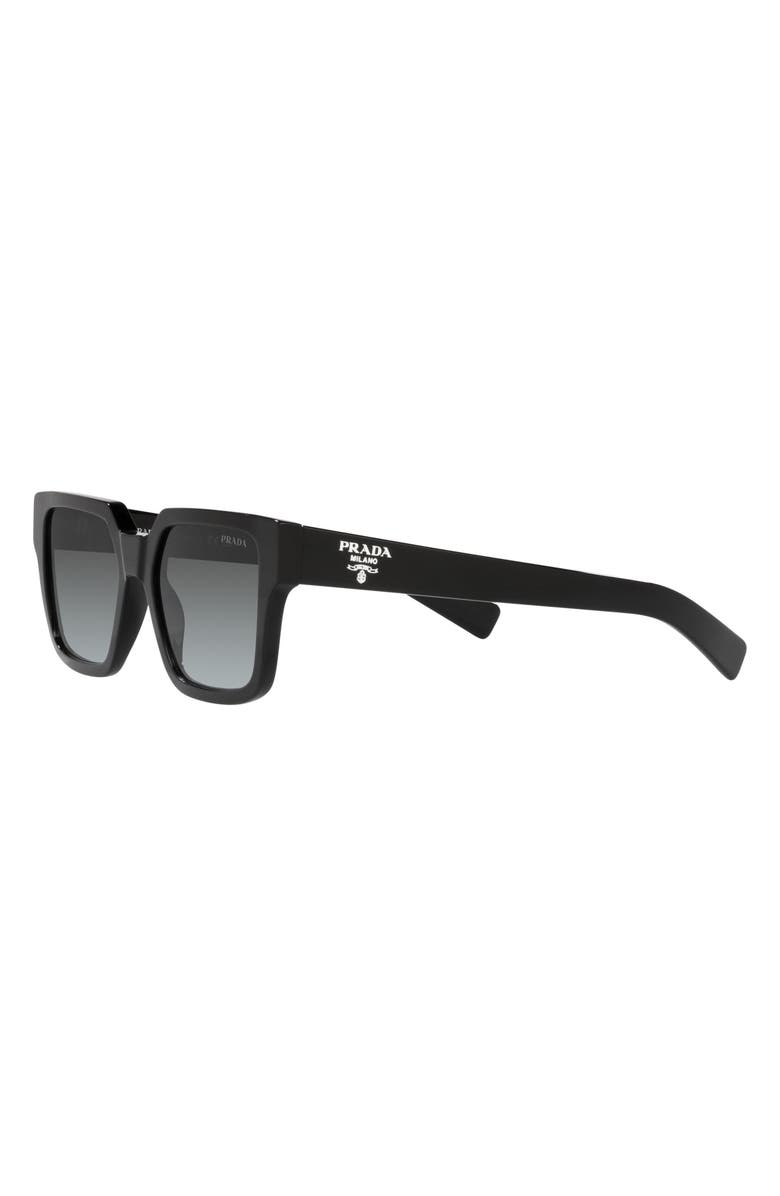 Prada 54mm Gradient Square Sunglasses, Alternate, color, Black