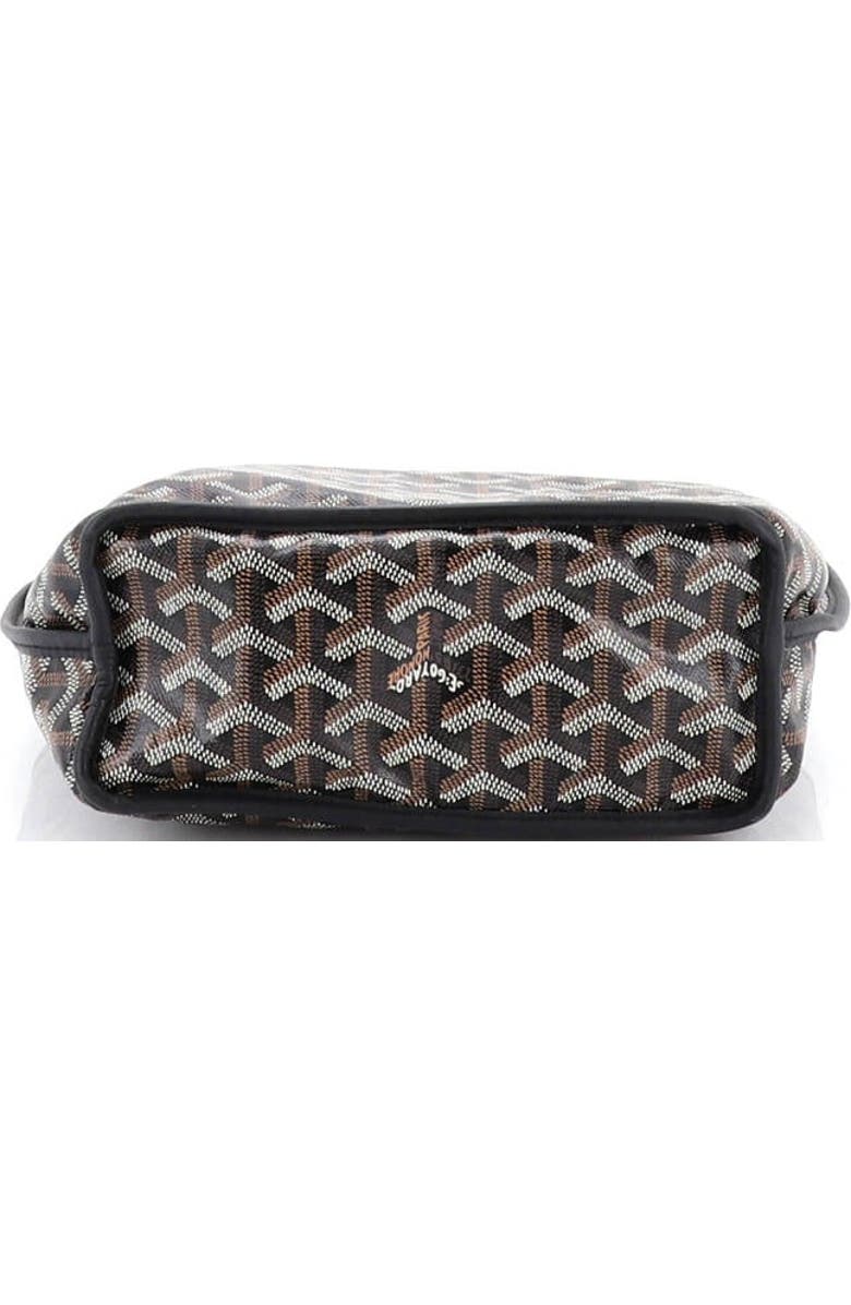 Pre-Owned Goyard Anjou Reversible Tote Coated Canvas Mini, Alternate, color, Black