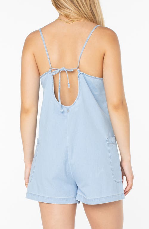 Roxy Sea Of Stars Cotton Blend Chambray Romper