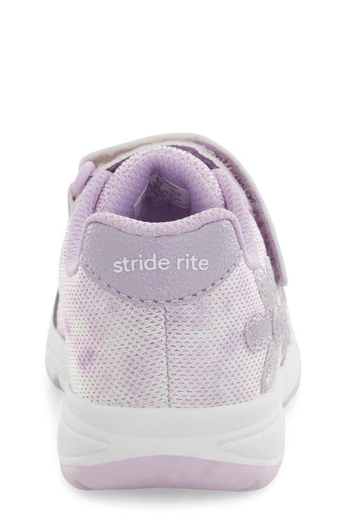 Stride Rite Lighted Glimmer Sneaker In Lavender