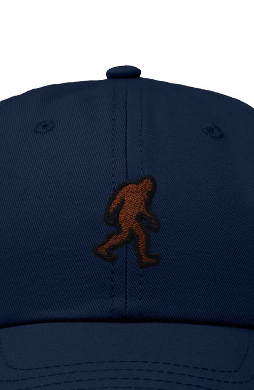 Dalix Sasquatch Embroidered Dad Hat In Navy Blue