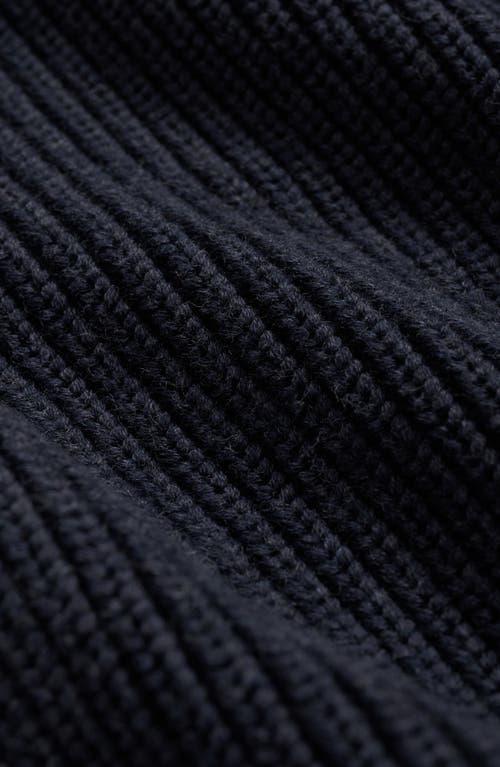 Brooks Brothers Supima Cotton Ribbed Mock Neck Cardigan In Blue