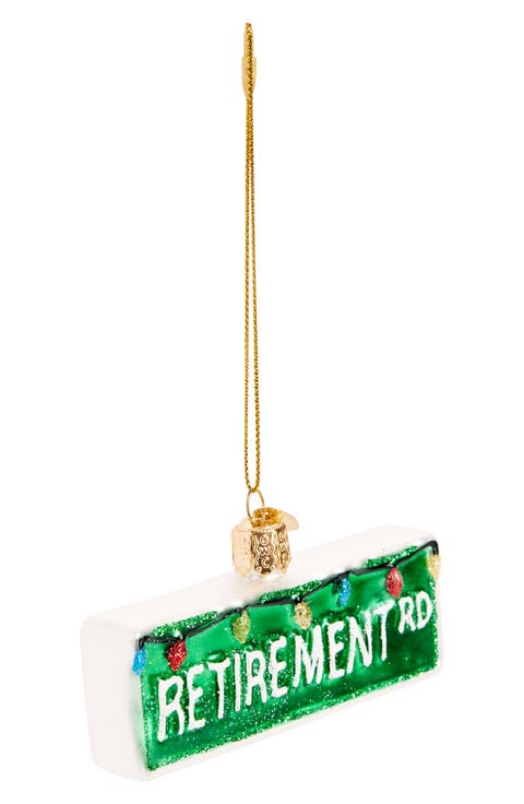 Happy Retirement Glass Ornament