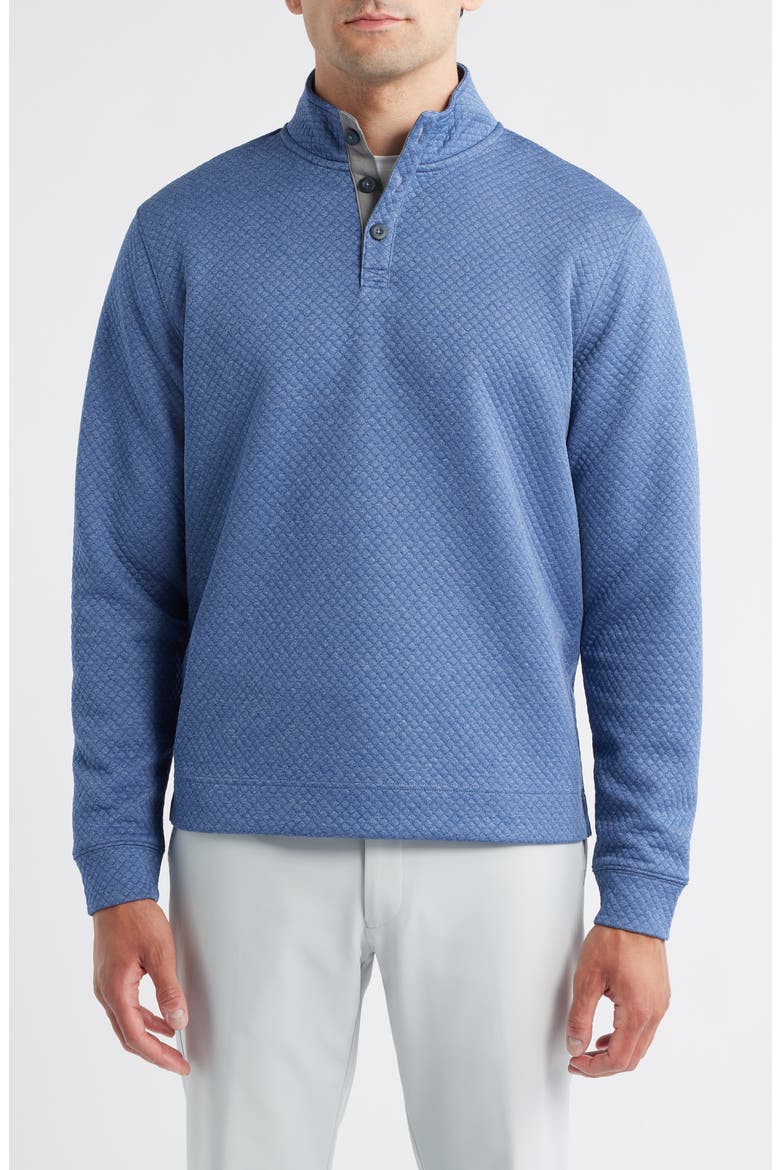 Rockwells Quilted Henley Pullover, Main, color, LAGUNA BLUE