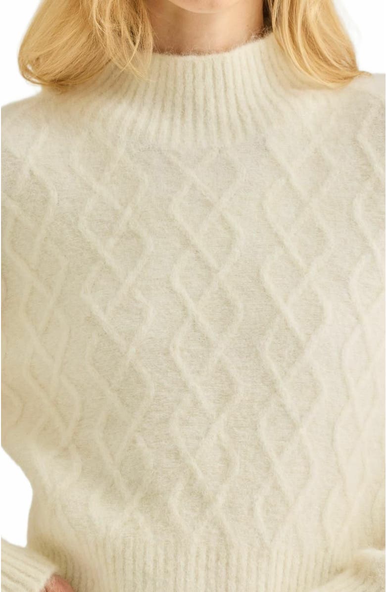 Rebecca Taylor Yael Sweater, Alternate, color, Eggshell