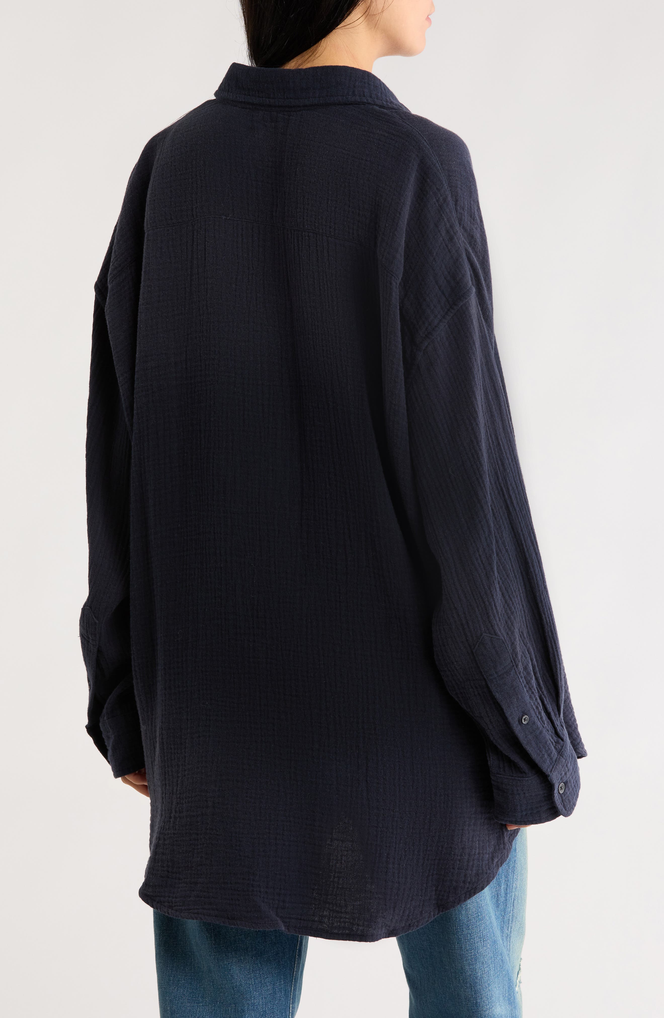 Cotton Gauze Button-Up Shirt - image 2