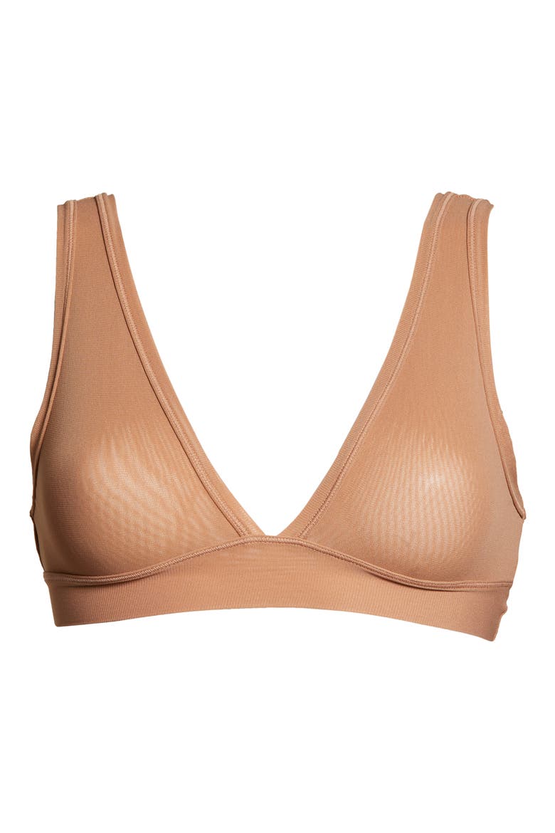 Summer Mesh Plunge Bralette, Alternate, color, SIENNA