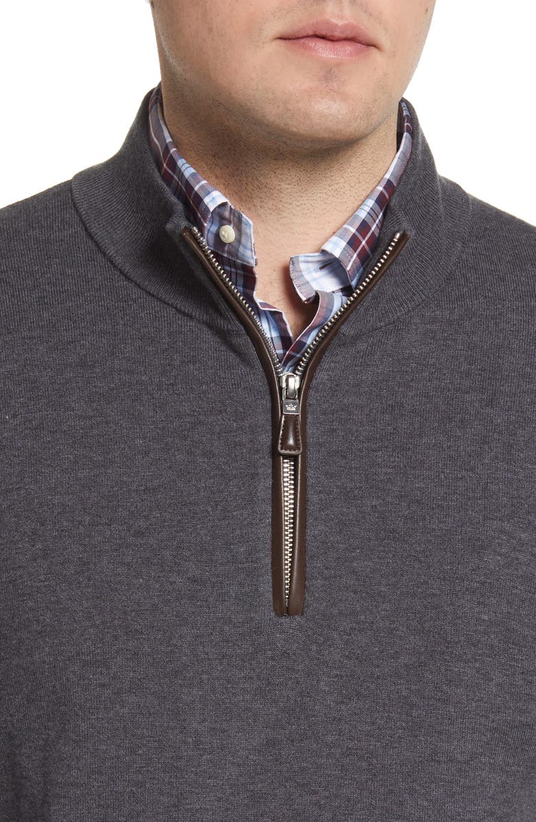 Peter Millar Sonoma Cotton & Wool Quarter Zip Pullover, Alternate, color, 