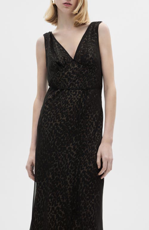 Shop Mango Rocio Sleeveless Midi Dress In Black