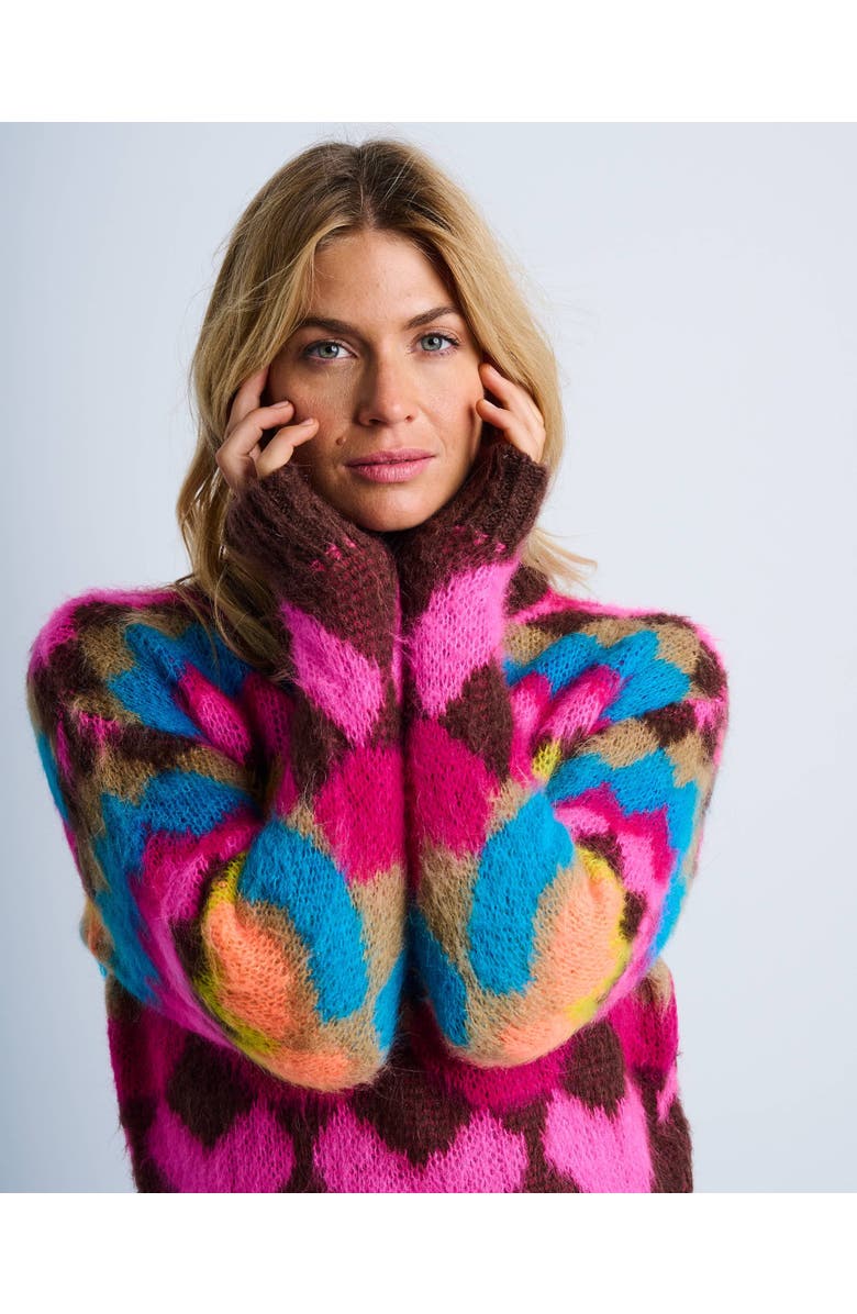 Lisa Todd Bellissima Italian Heart Sweater, Alternate, color, Multi Bright