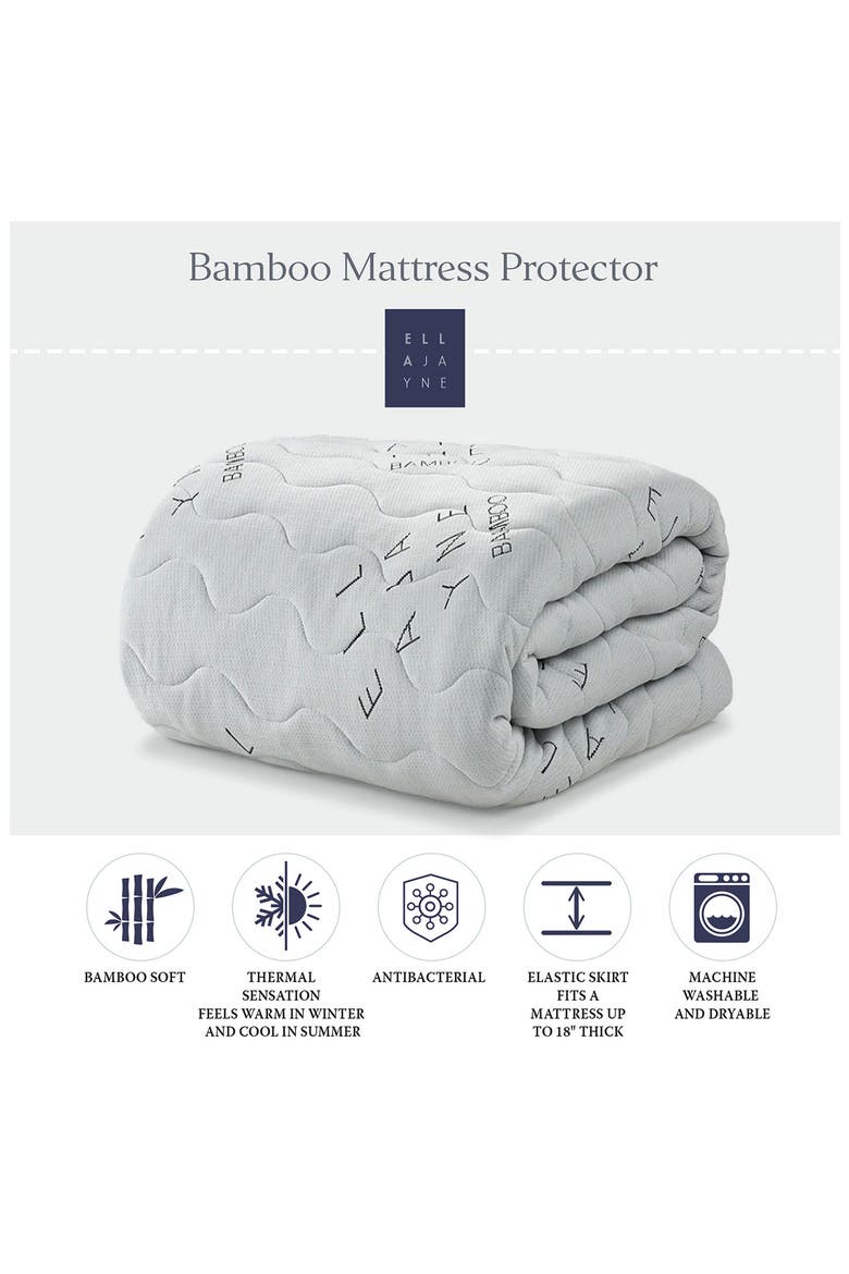 Hypoallergenic Mattress Protector, Alternate, color, WHITE