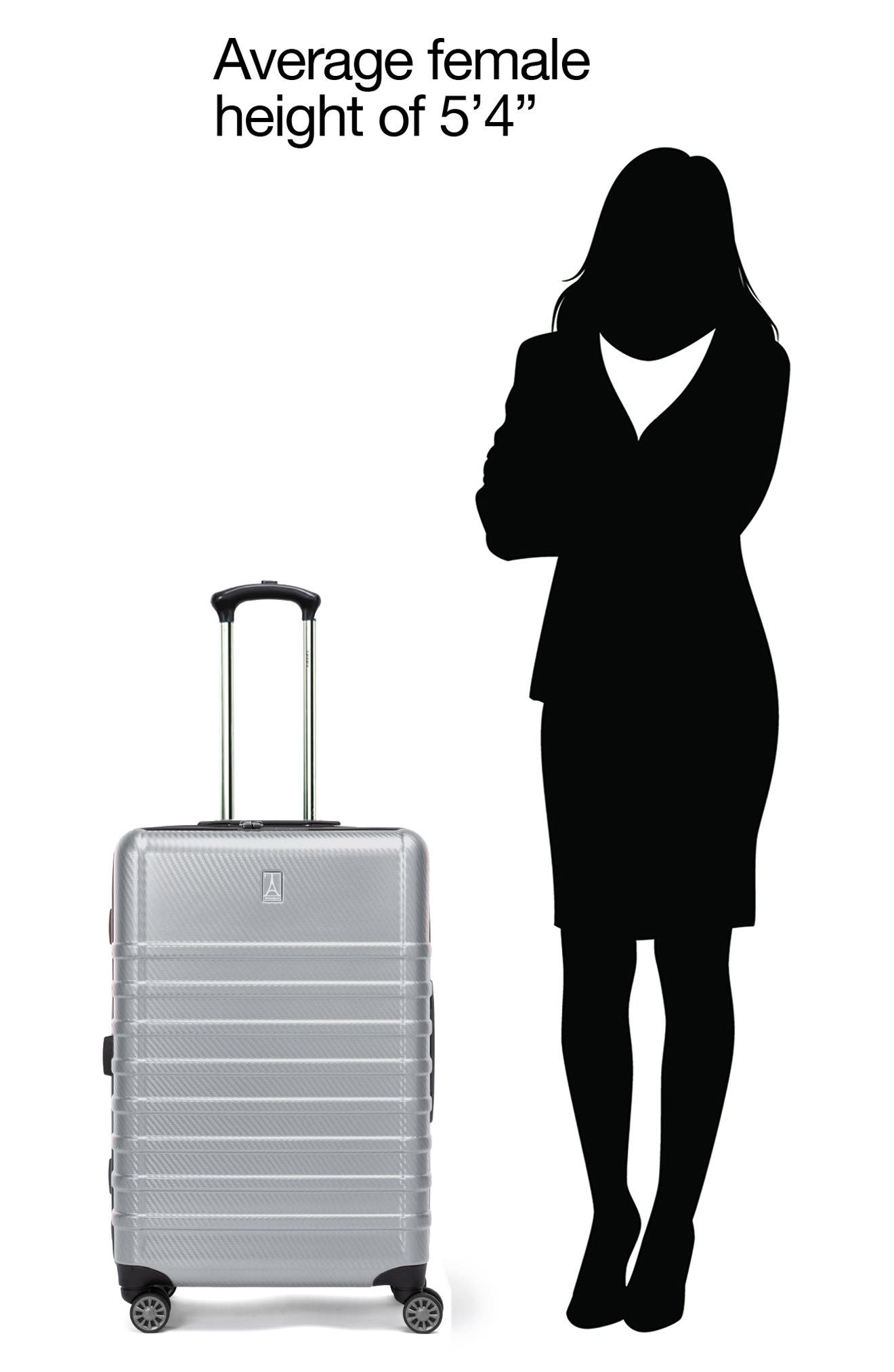 TRAVELPRO Rollmaster Lite 2 24-Inch Expandable Hardside Luggage, Alternate, color, Grey Carbon Fiber