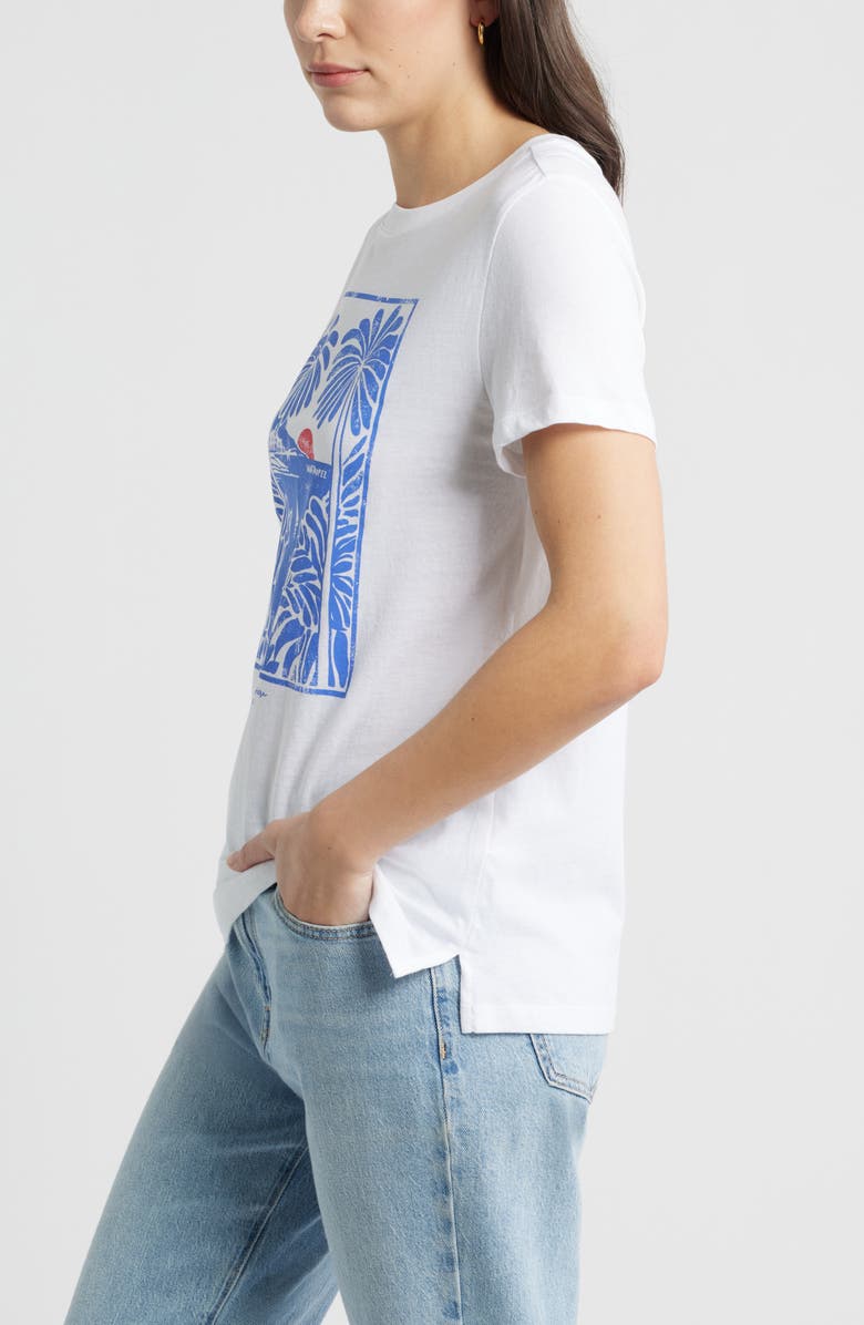 Caslon<sup>®</sup> Palm Block Cotton Graphic T-Shirt, Alternate, color, White Palm Block Print