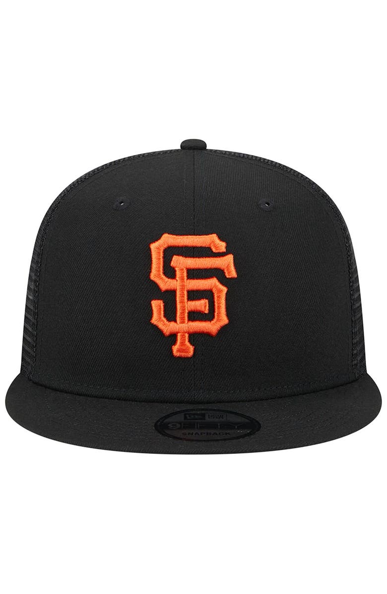 New Era Men's New Era Black San Francisco Giants Team Color Trucker 9FIFTY Snapback Hat, Alternate, color, 