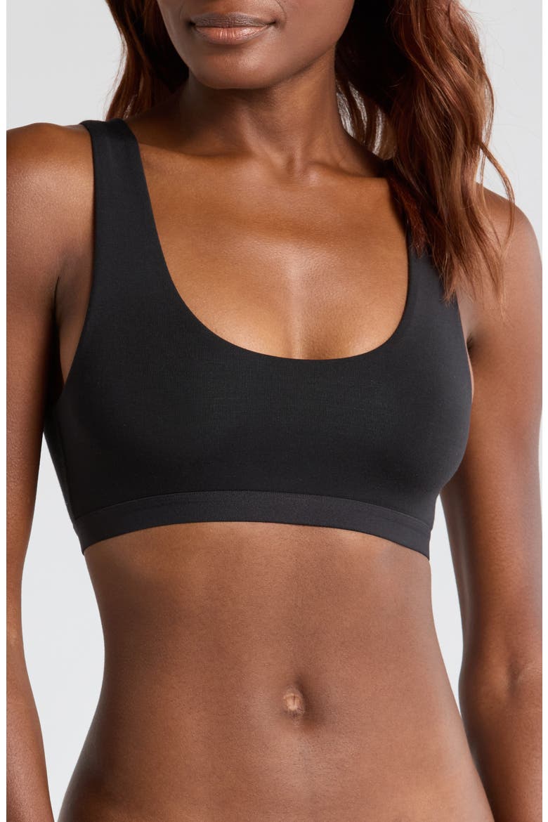 Print Bralette, Main, color, BLACK