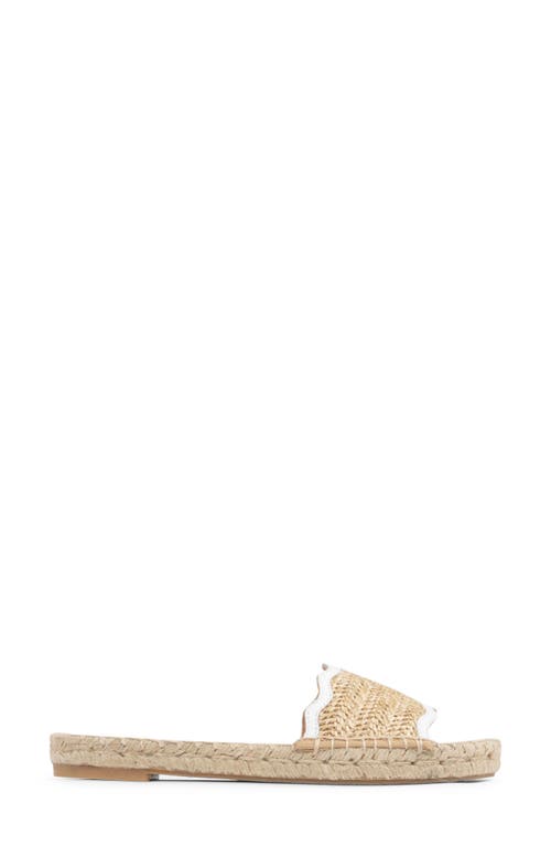 Patricia Green Emma Raffia Slide Sandal In White/natural