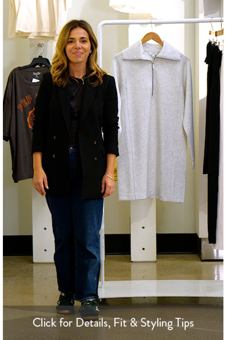 Heathered Half Zip Long Sleeve Dress video