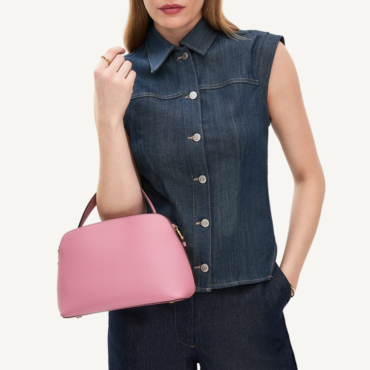 Radley Liverpool Street Small Open Top Satchel Bag, Alternate, color, Sienna Pink